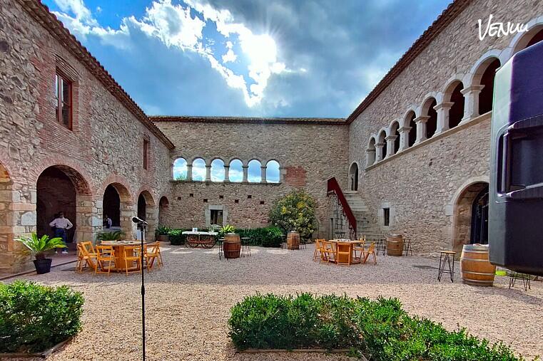 Historic monastery venue surrounded by elegant natural scenery in Montseny.