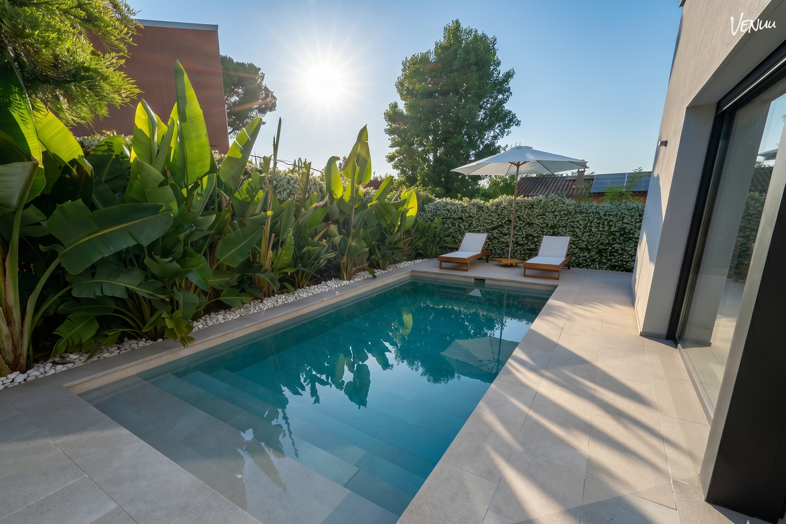 Modern outdoor venue in Barcelona for elegant garden celebrations.