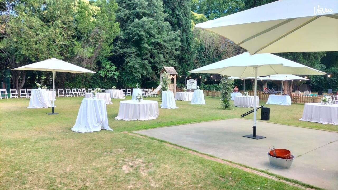 Elegant golf club venue near Barcelona with beautiful outdoor event spaces.